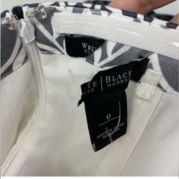 NEW White House Black Market Blackand white ombré 50’s Style Midi dress size 0 - Picture 7 of 16